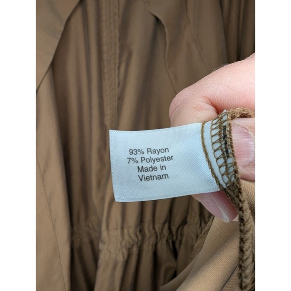 Lane Bryant Women's Size 1X (14/16) Jacket Brown Twill Utility Duster Open EUC - Picture 6 of 7